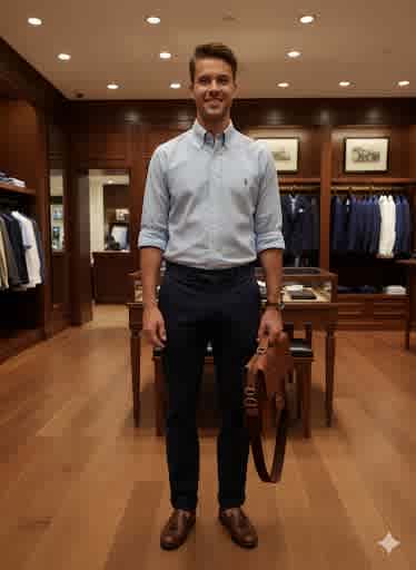 Ralph Lauren Blue Premium Quality Cotton Shirt-thumb-0
