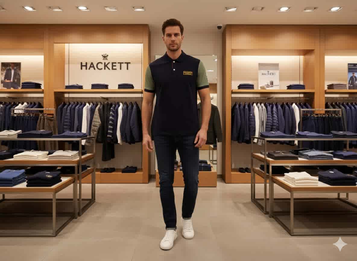 Navy Blue Hackett Blue Premium Quality Polo T-shirt