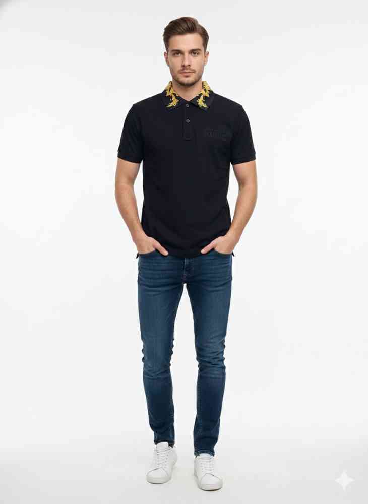 Black Versace White Premium Quality T-shirt