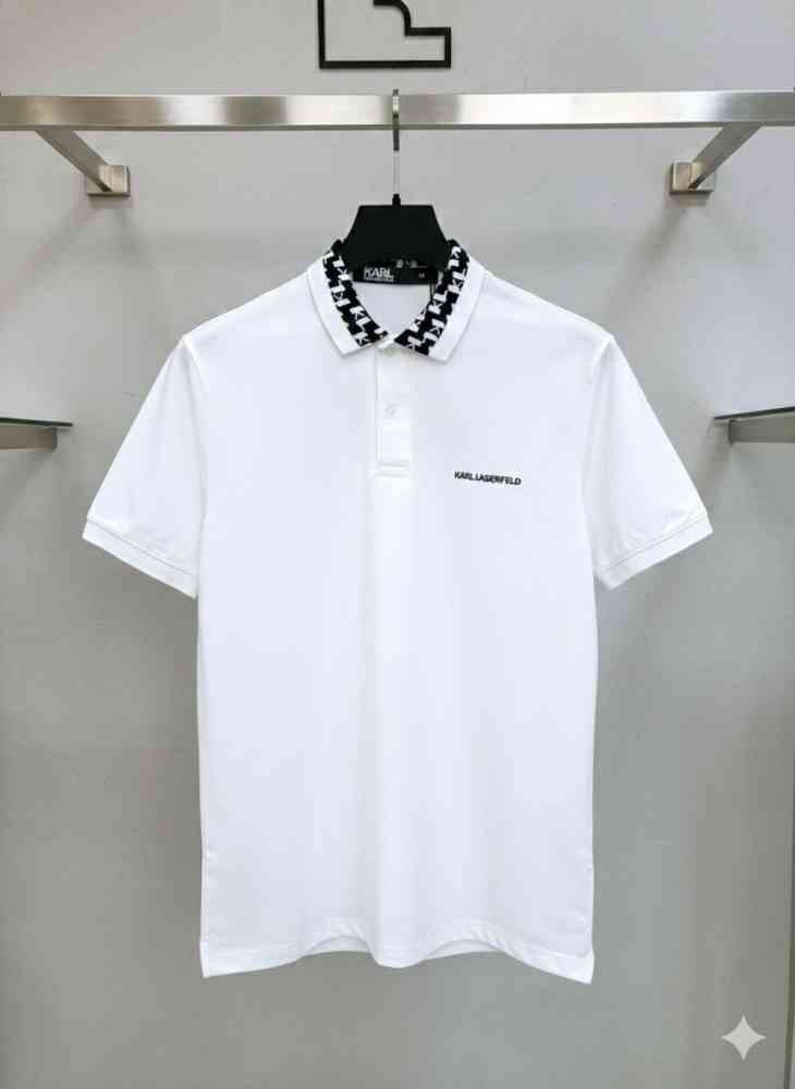 White Karl Lagerfeld Blue Premium Quality T-shirt