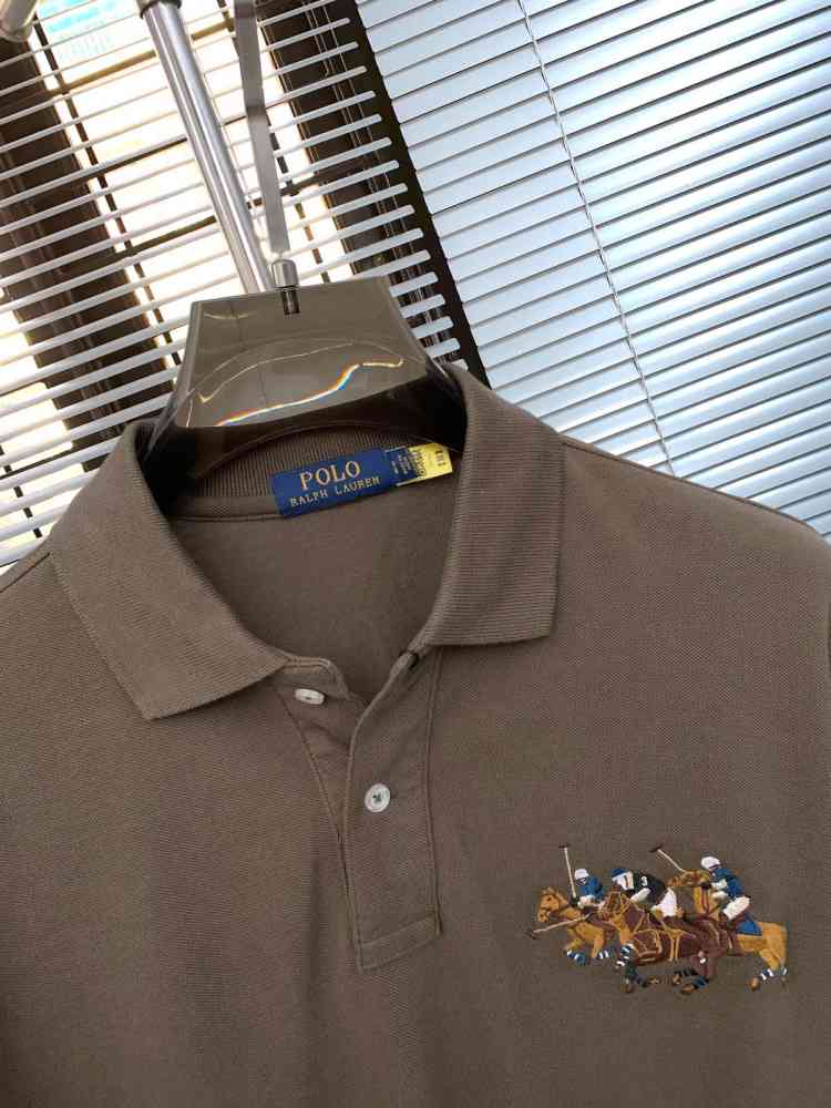 Ralph Lauren Brown Premium Collar T-shirt-3