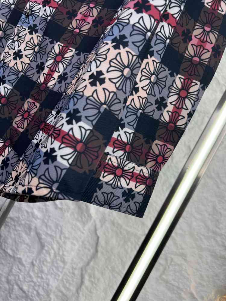 Chrome Hearts Printed Pink Premium Quality Shirt-5