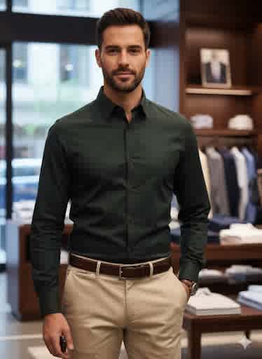Dark Green Hackett Blue Premium Quality Shirt