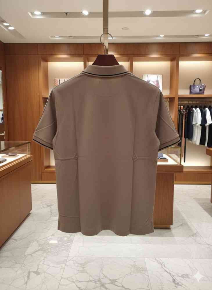 Louis Vuitton Brown Embroidery Logo Premium T-shirt-3
