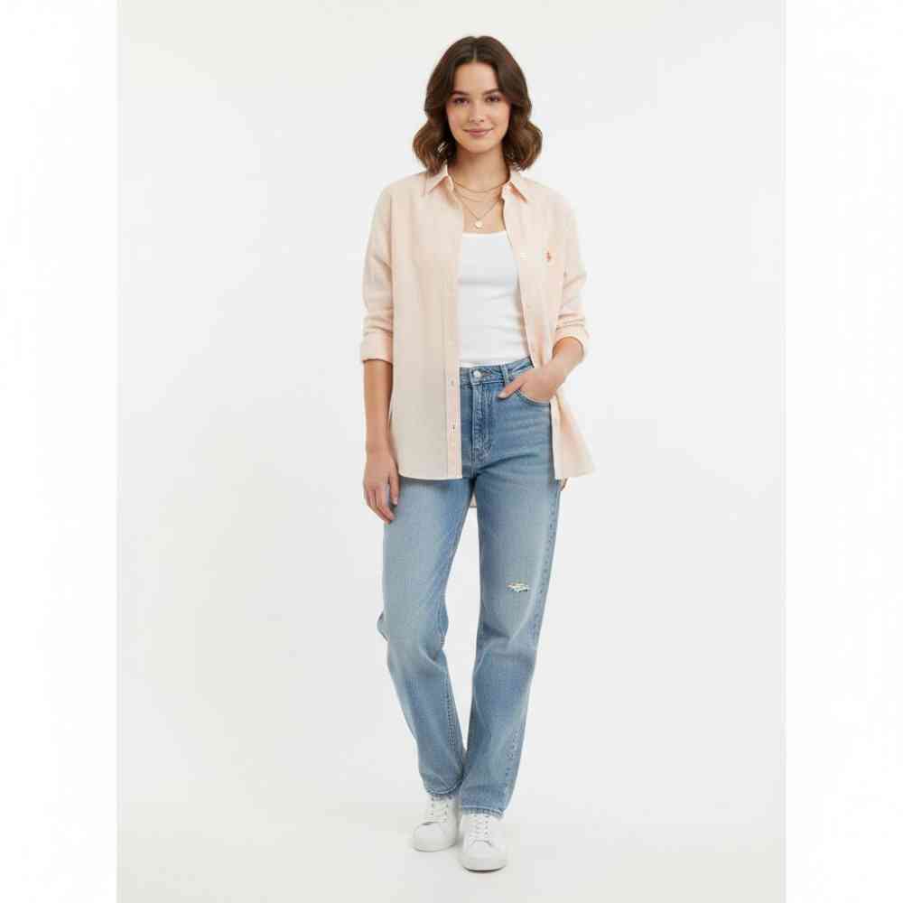 Ralph Lauren Pink Premium Quality Women Shirt-thumb-1