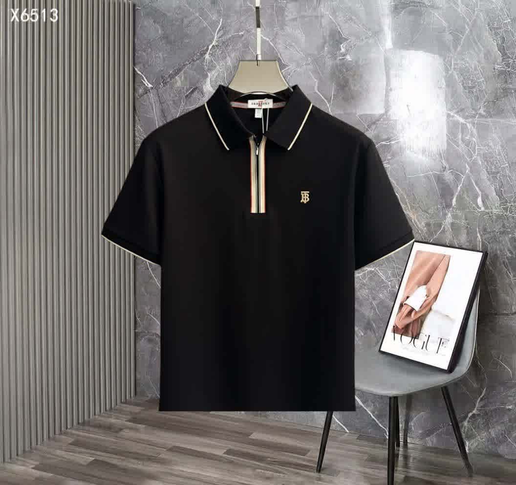 Burberry Black Premium Exclusive Polo T-shirt-thumb-1