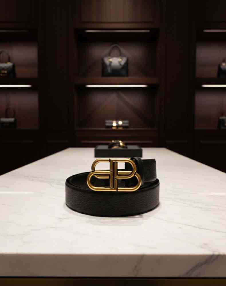 Balenciaga Black Premium Quality Leather Belt-1