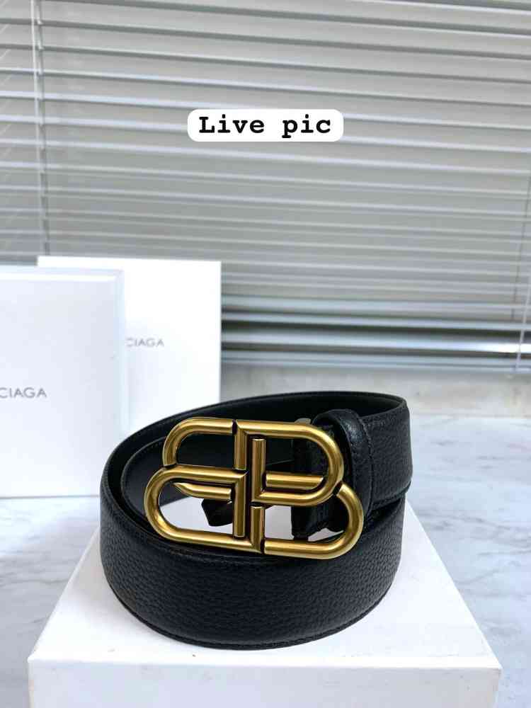 Balenciaga Black Premium Quality Leather Belt-5