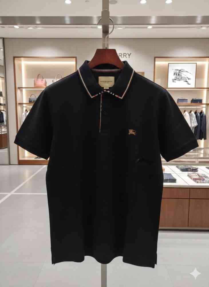 Burberry Black Premium Quality T-shirt-2
