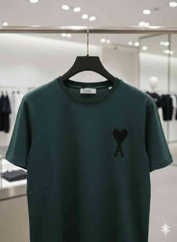 Ami Green Premium Quality Heart Logo T-shirt-thumb-2