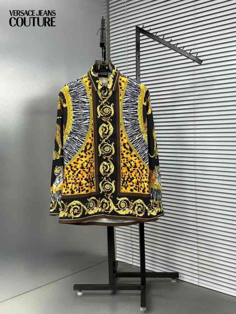 Black Versace Red Premium Quality Cotton Shirt