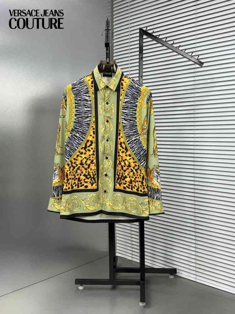 Green Versace Red Premium Quality Cotton Shirt
