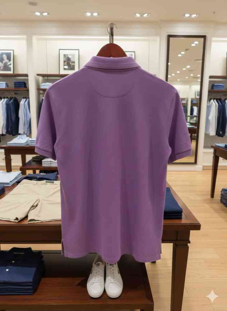 Ralph Lauren Purple Premium Collar T-shirt-thumb-2
