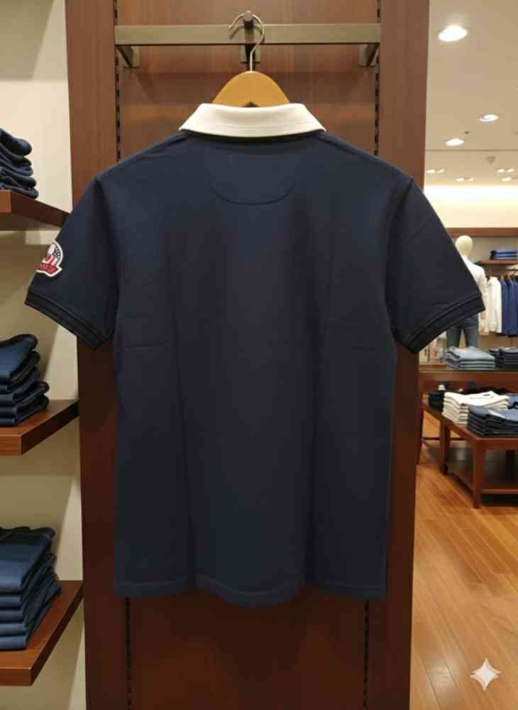 Ralph Lauren Blue Premium Collar T-shirt-thumb-2
