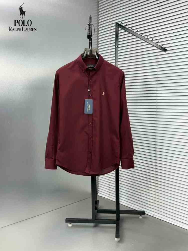 Ralph Lauren Wine Premium Quality Cotton Shirt-thumb-0