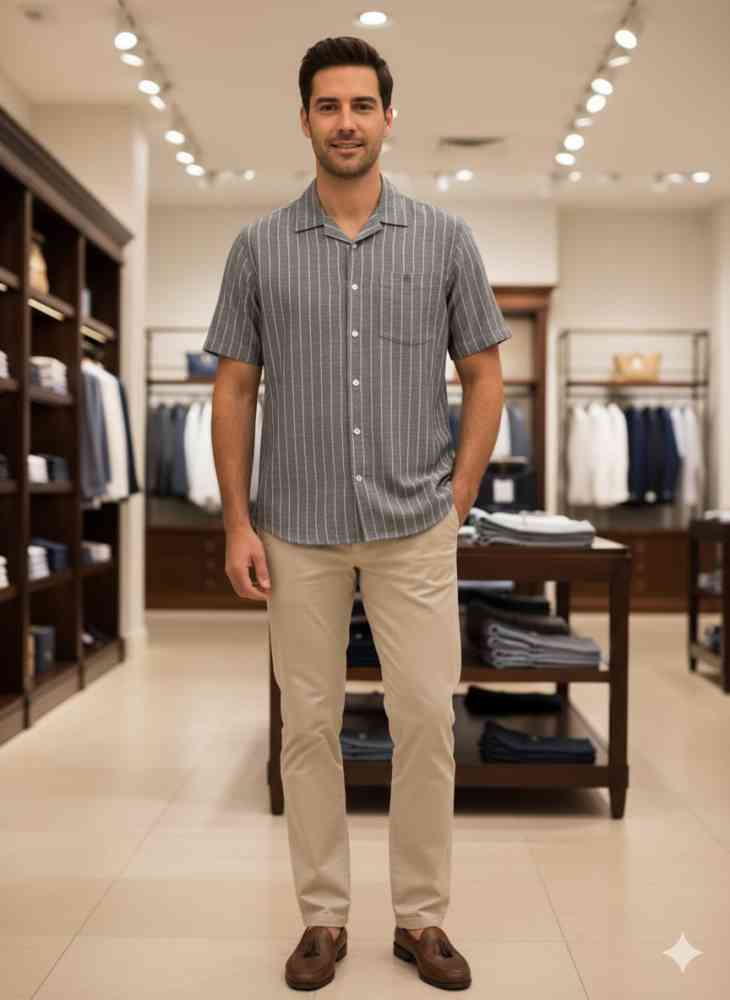 Brooks Brothers Grey Premium Cotton Shirt-1