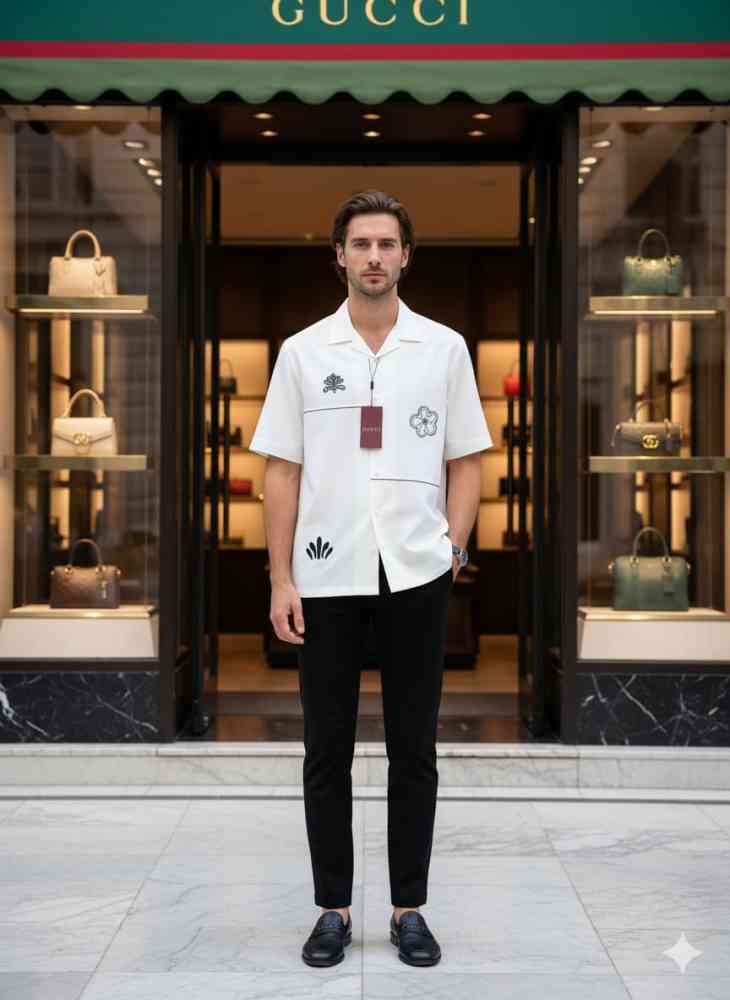 Gucci White Premium Quality Shirt-thumb-0