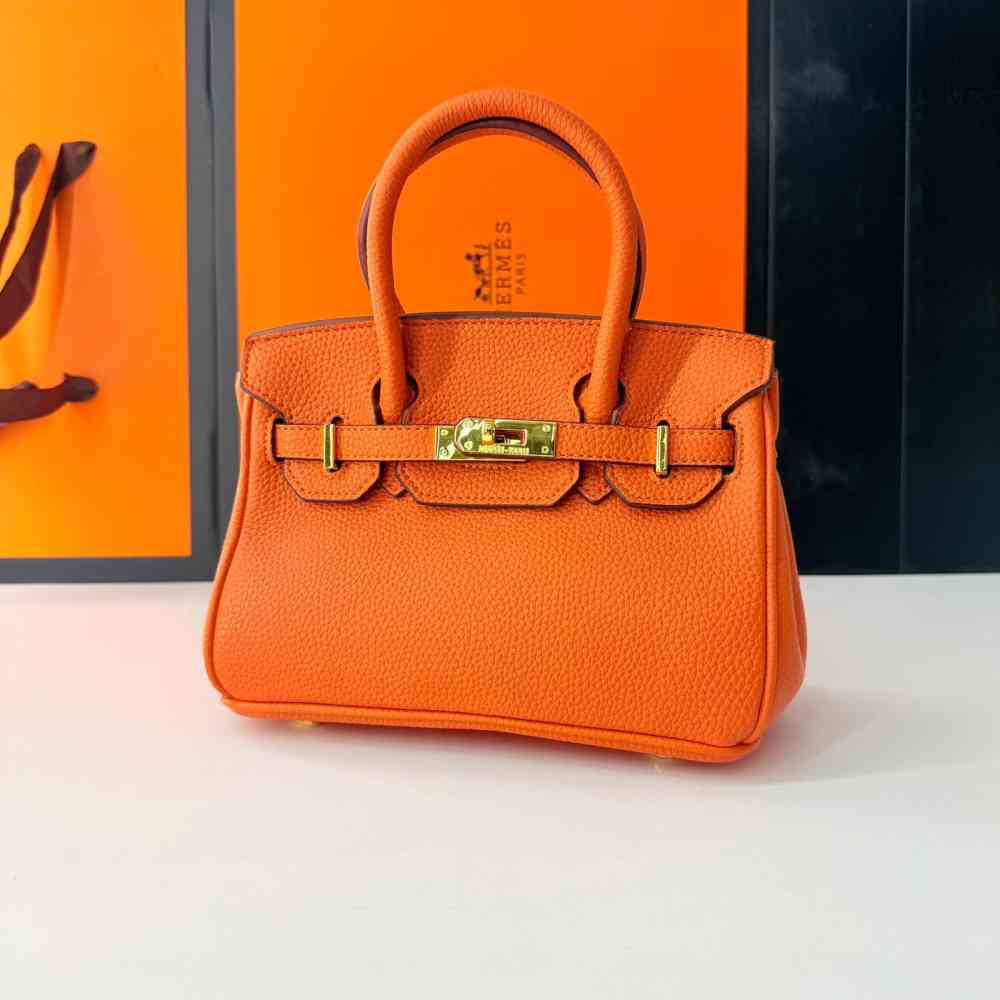 Orange Hermes Birkin Beige Premium Quality Bag