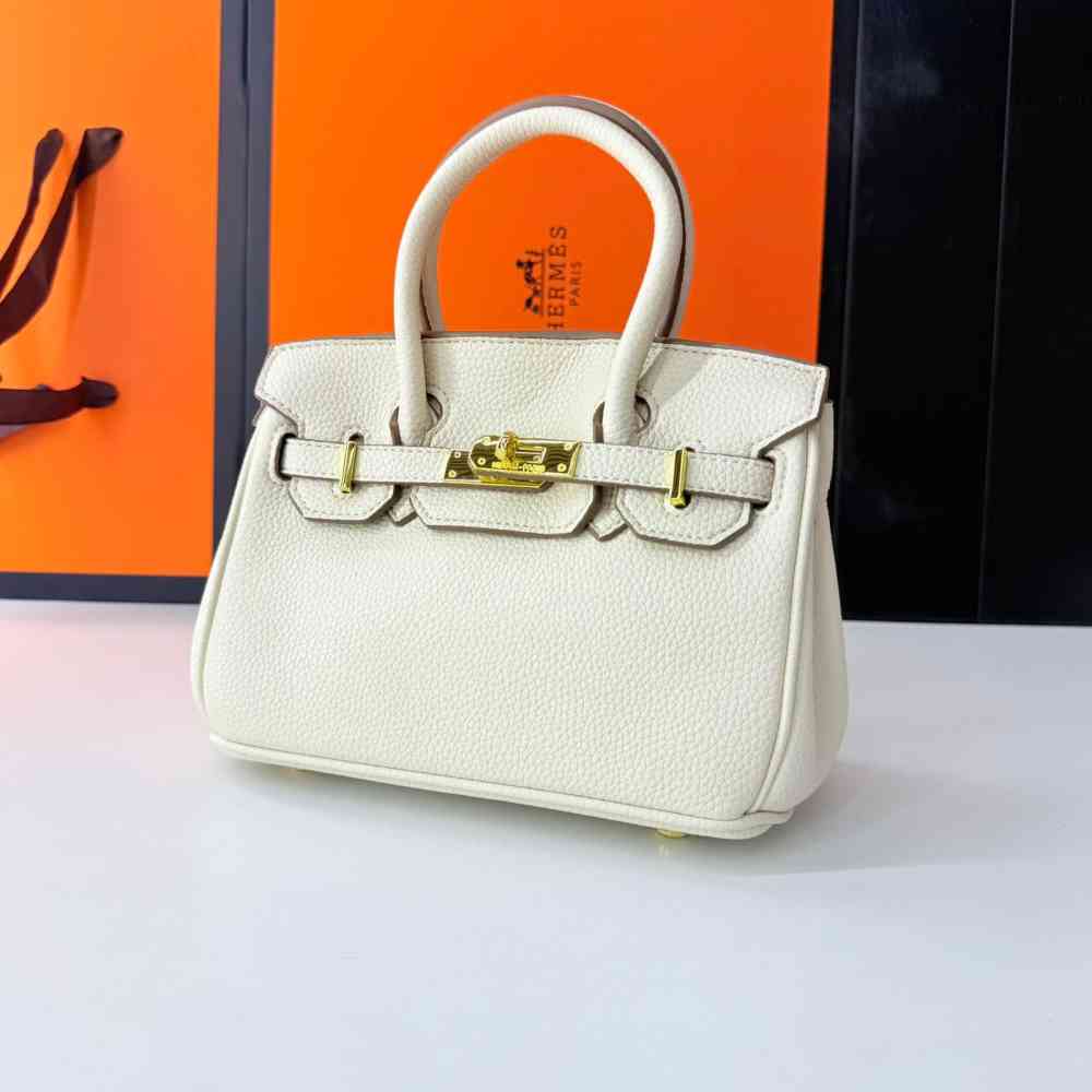 White Hermes Birkin Beige Premium Quality Bag