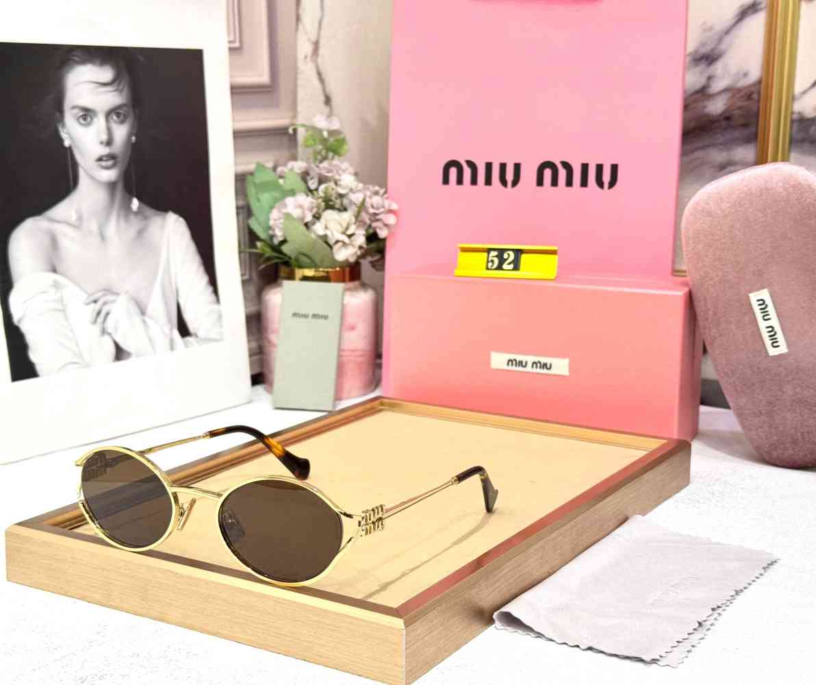 Brown Miu Miu Black Premium Women's Sunglasses