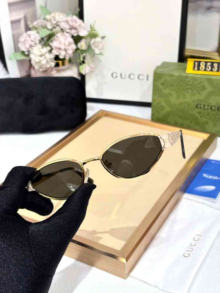 Gucci Black GG Women's Sunglasses-thumb-1