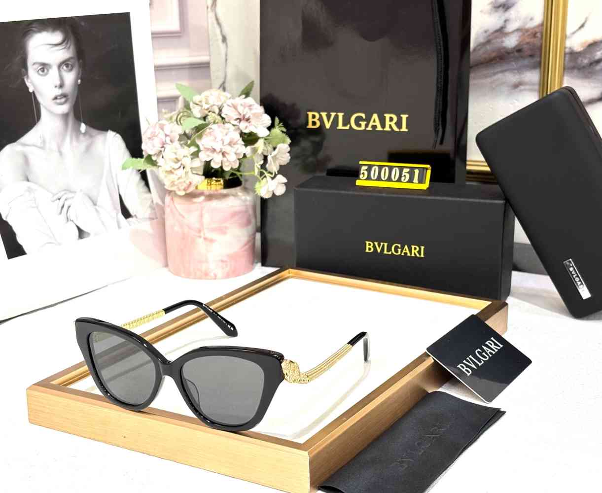 Black Bvlgari Brown Luxury Sunglasses