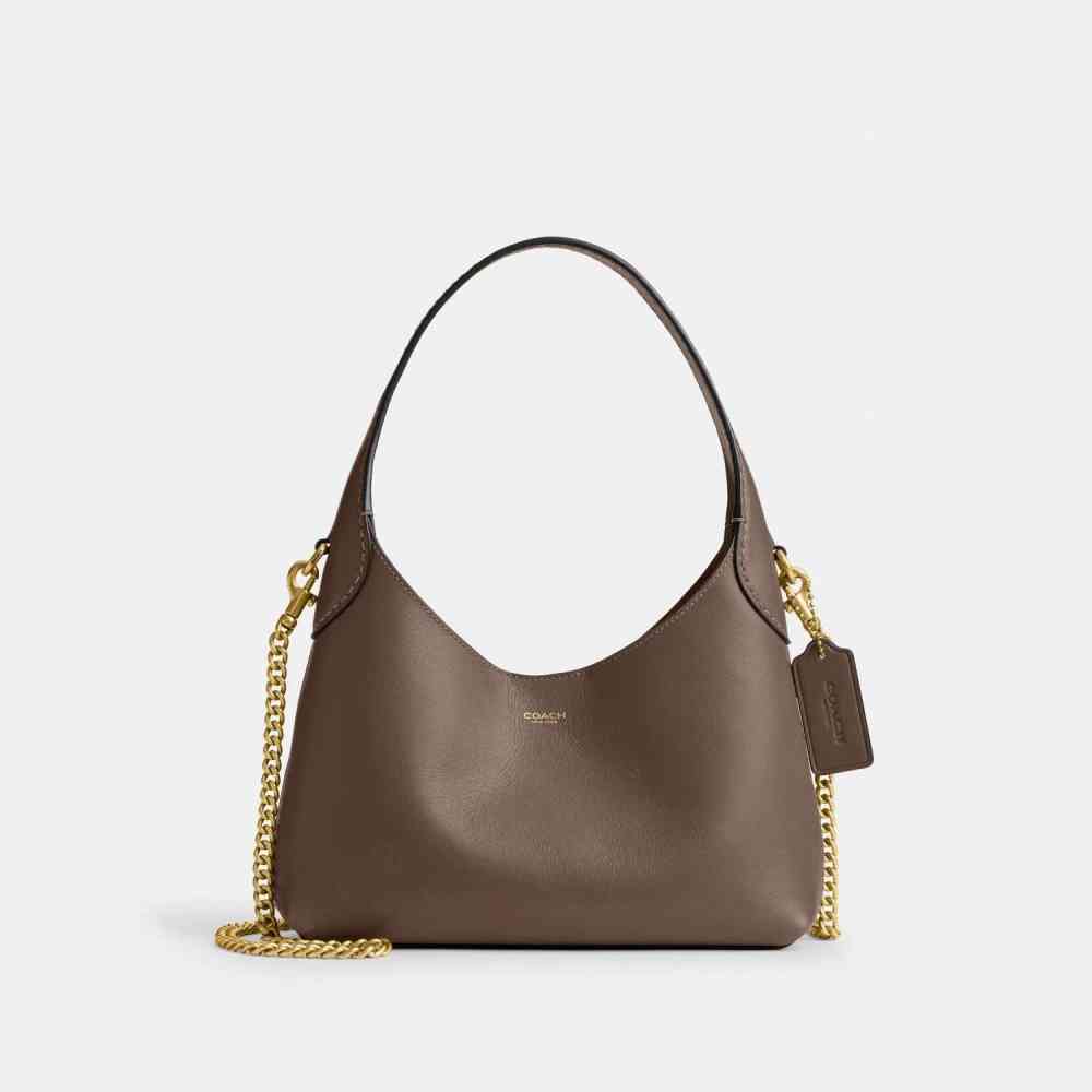 Coach Authentic Brooklyn Brown Shoulder Bag-thumb-0