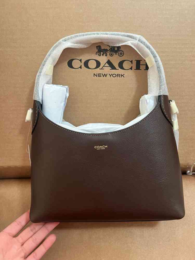 Coach Authentic Brooklyn Brown Shoulder Bag-thumb-1