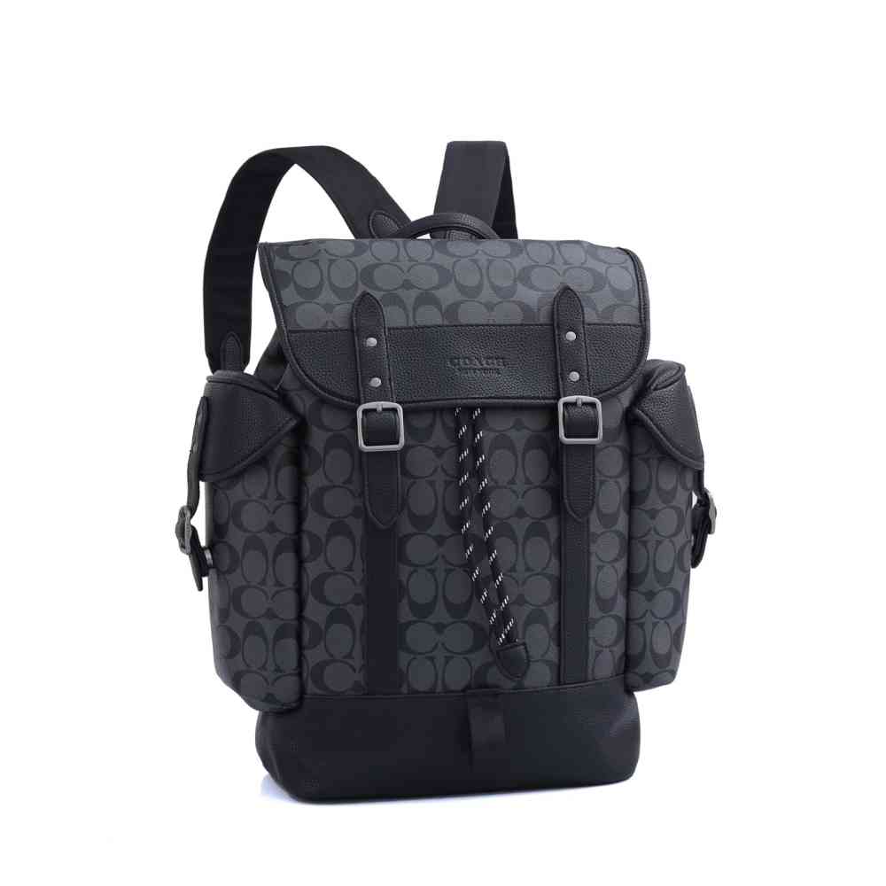 Black Coach Highend Beige Leather Backpack