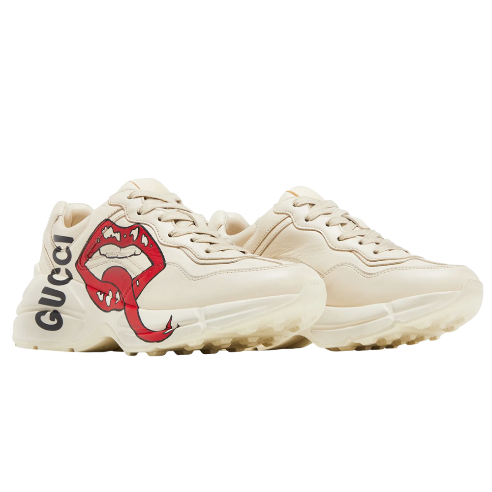Gucci Mouth Print Cream Premium Quality Sneaker-thumb-1