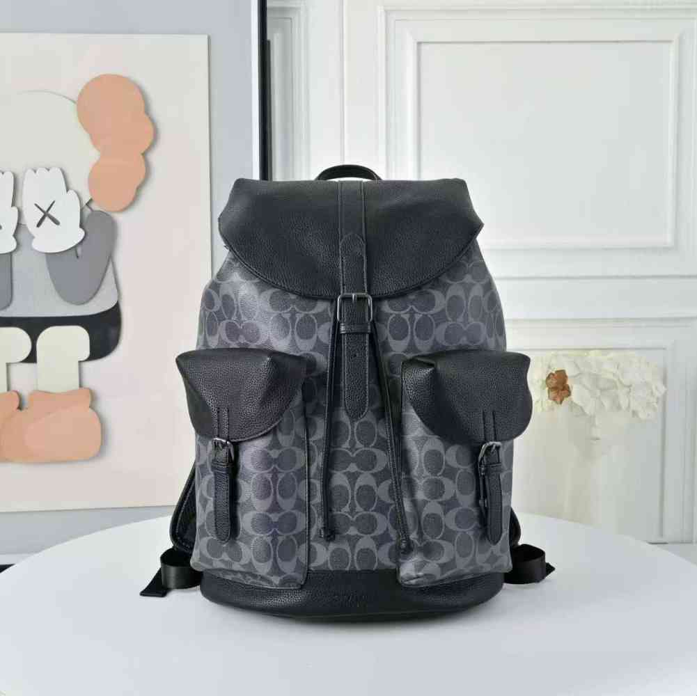 Coach Highend Grey Leather Backpack-thumb-1