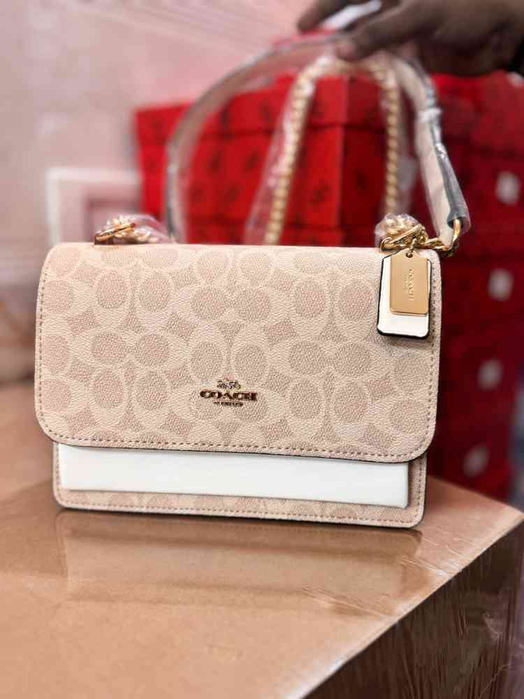 Coach Klare Town Beige Sling Bag-thumb-0