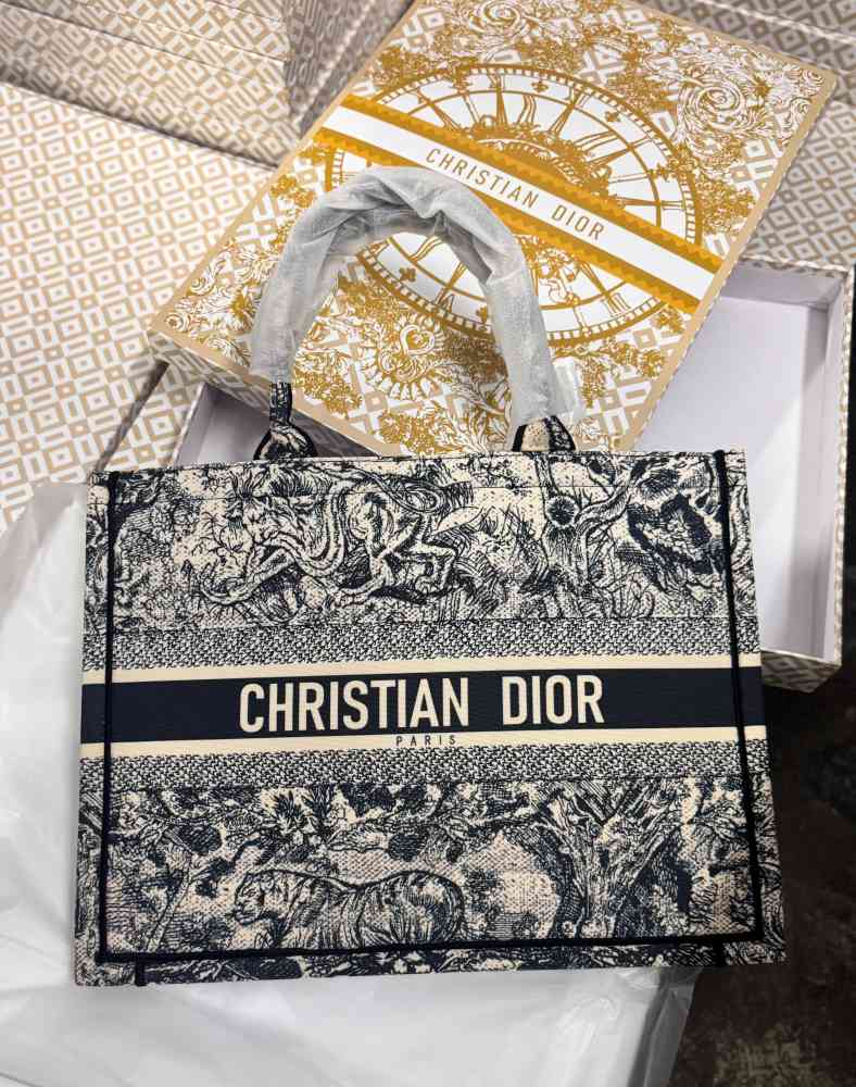 Dior Book Black Voyage Tote Bag-thumb-0