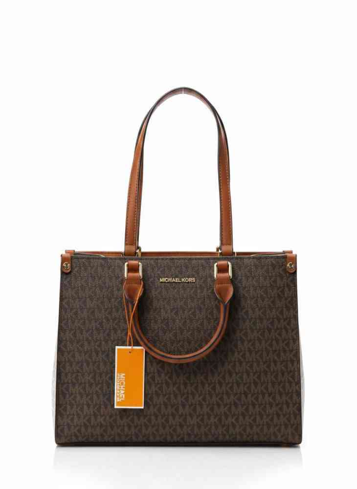 Michael Kors On The Go Series Brown Top Handle Bag-thumb-0
