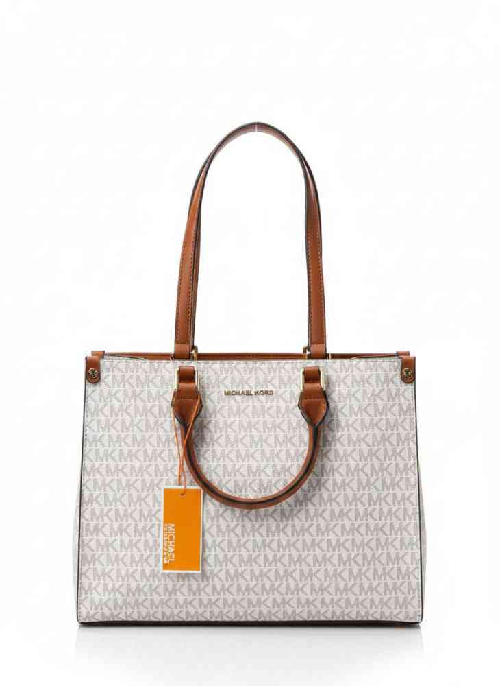 Michael Kors On The Go Series White Top Handle Bag-thumb-0