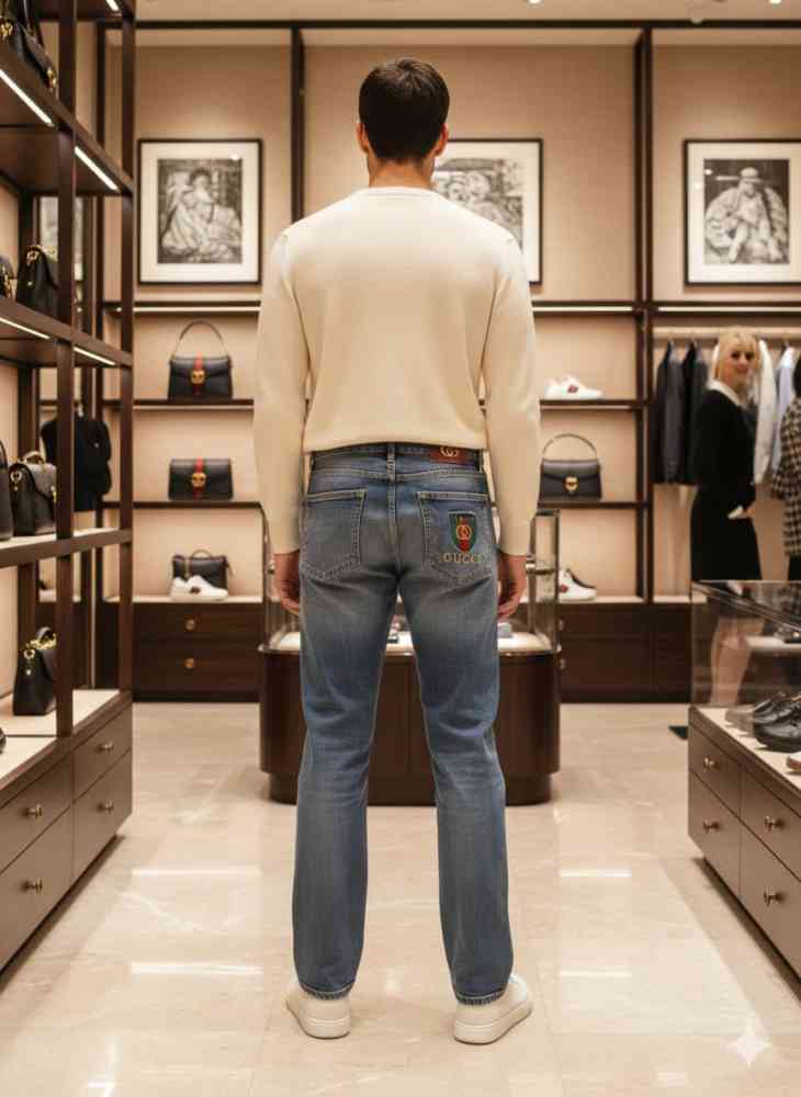 Gucci Blue Premium Quality Jeans-thumb-4