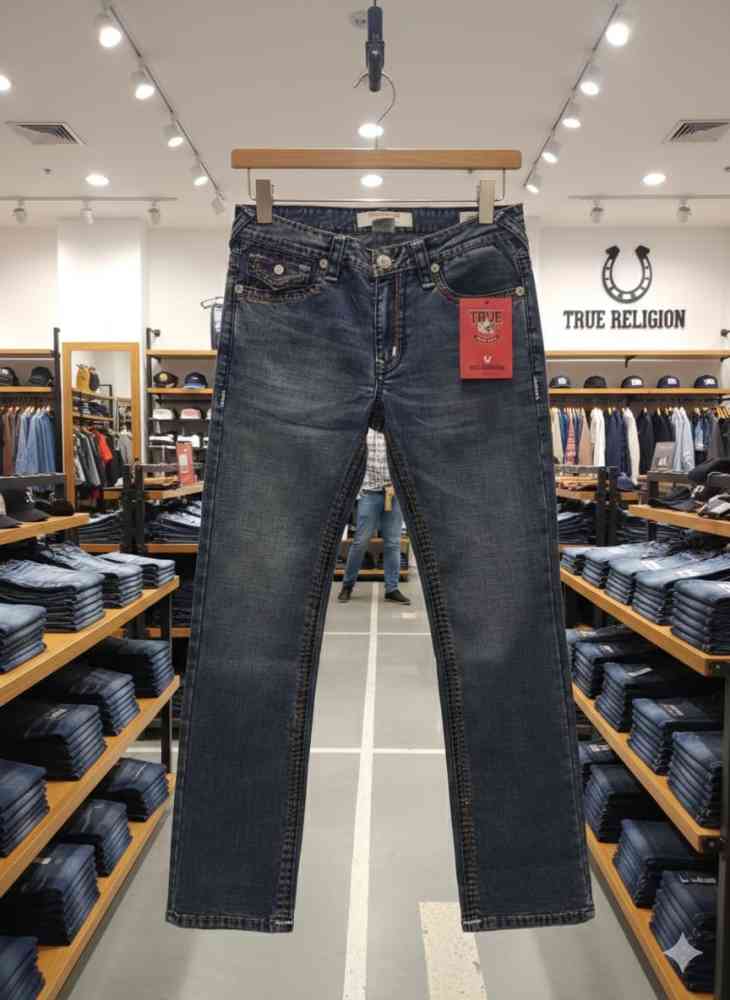 True Religion Light Blue Premium Quality Denim Jeans-thumb-0