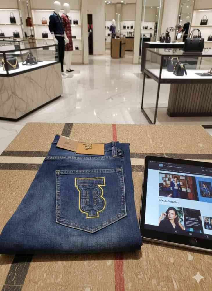 Burberry Blue Premium Denim Jeans-thumb-3