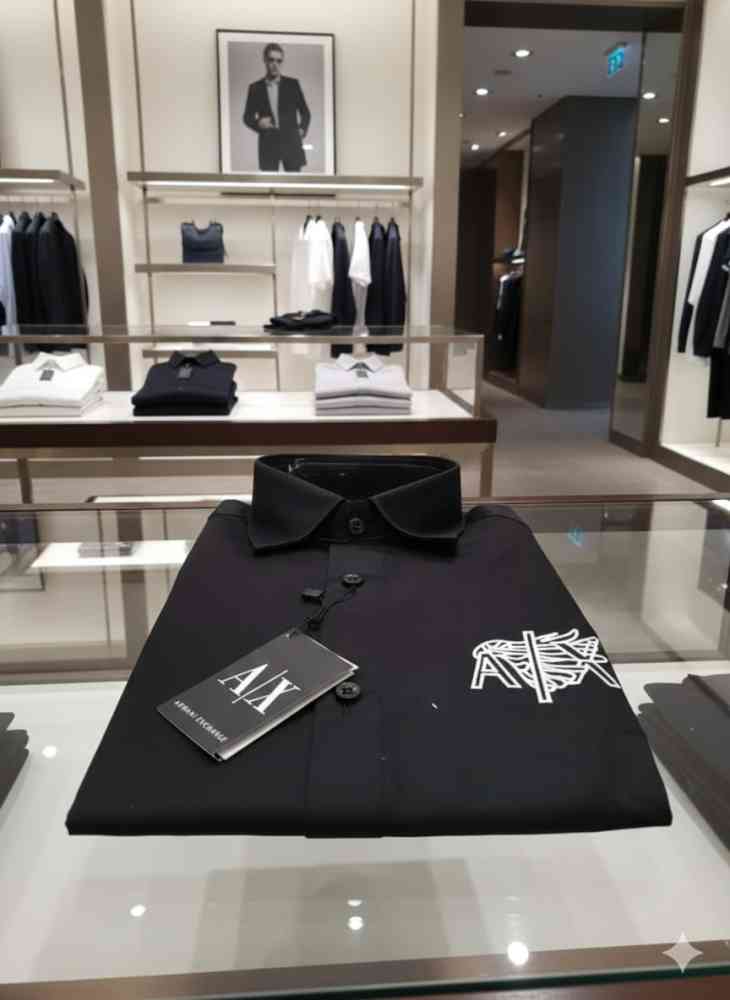 Armani Exchange Black Premium Quality Cotton Shirt-1