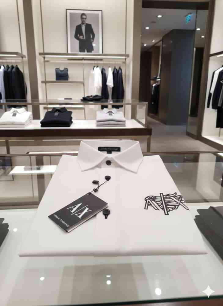 Armani Exchange White Premium Quality Cotton Shirt-2