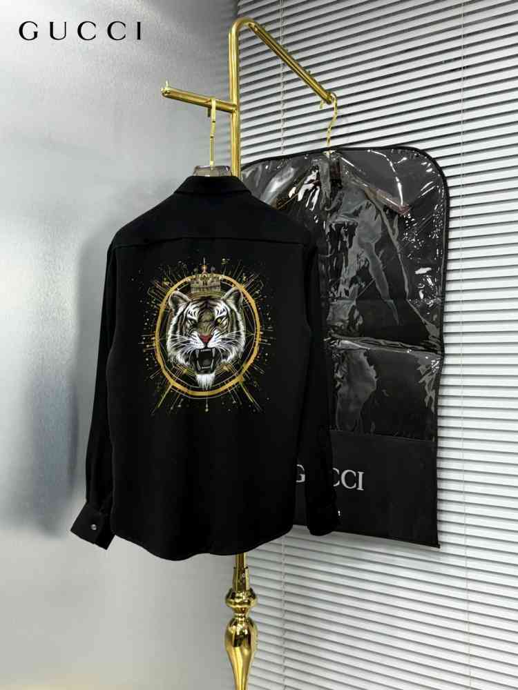 Gucci Black Premium Quality Cotton Shirt-thumb-1