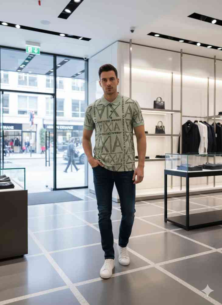 Armani Exchange Green Premium Quality T-shirt-thumb-1