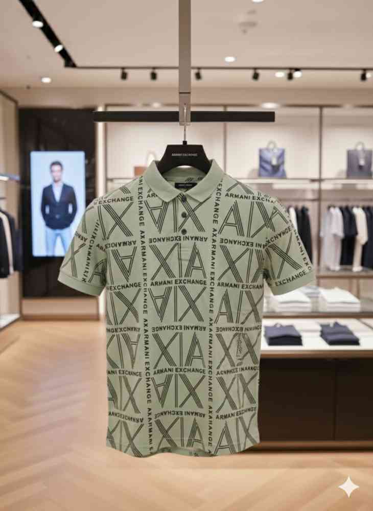 Armani Exchange Green Premium Quality T-shirt-thumb-3