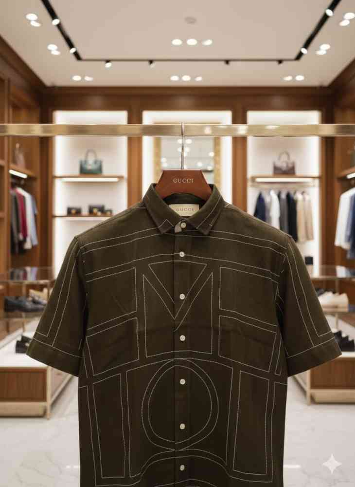 Gucci Printed Premium Quality Short Sleeve Shirt-thumb-2