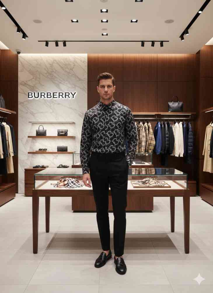 Burberry Black Premium Quality Shirt-5