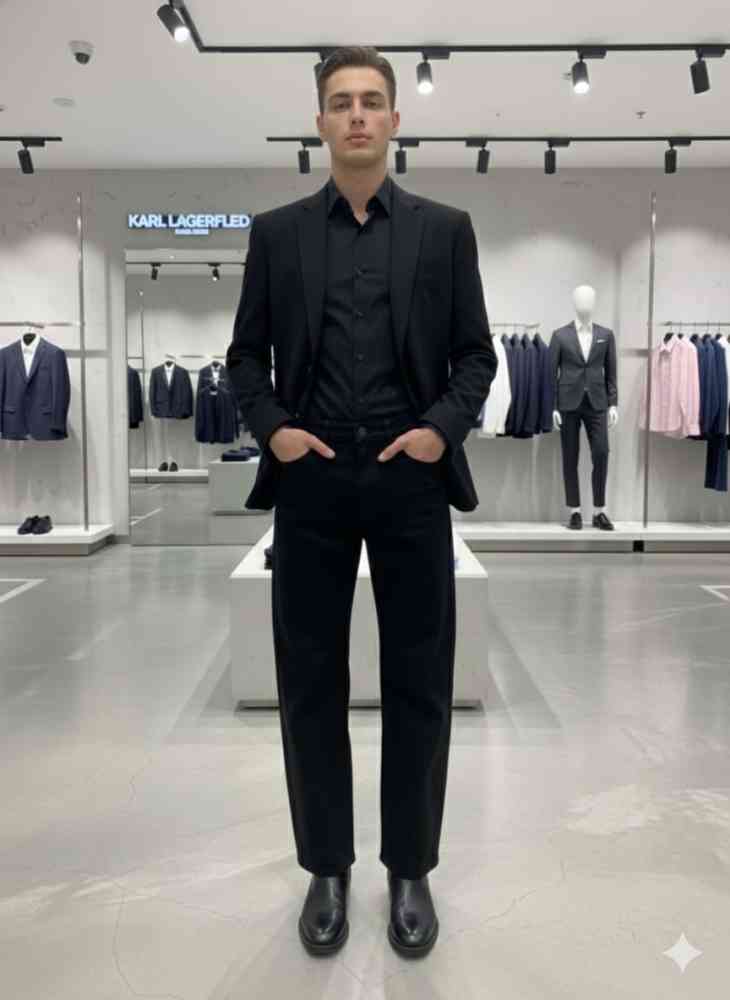 Karl Lagerfeld Black Premium Quality Jeans-thumb-3