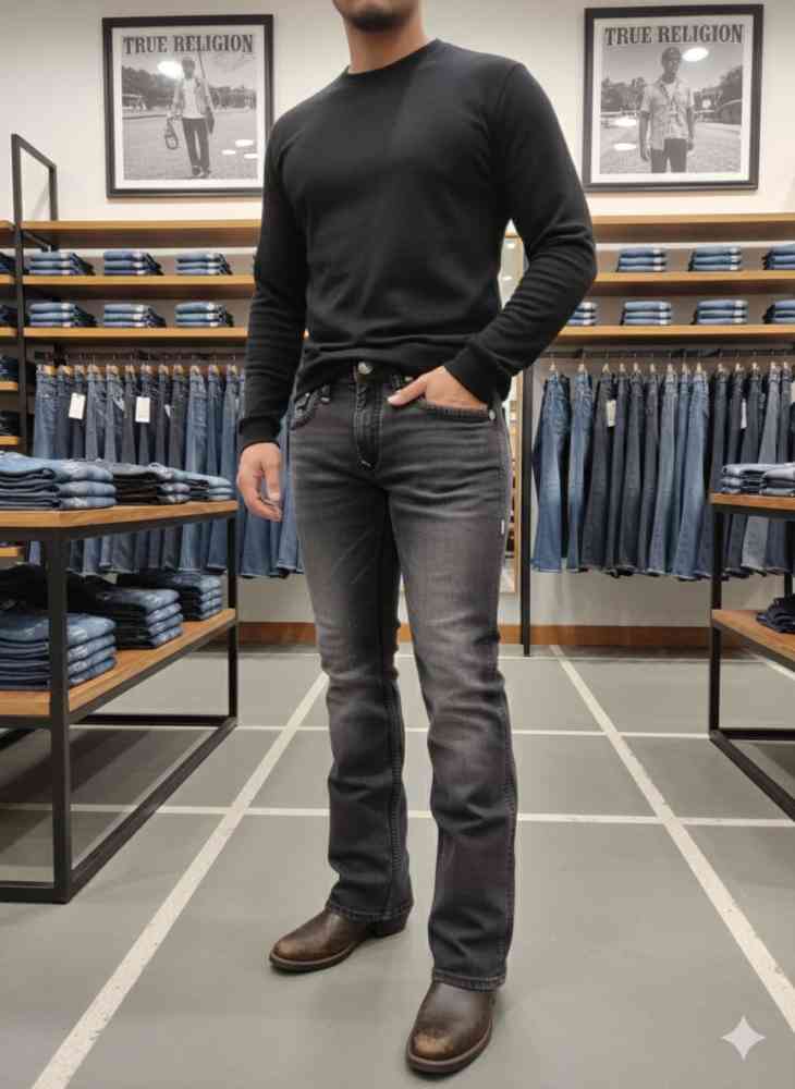True Religion Black Premium Quality Denim Jeans-thumb-3
