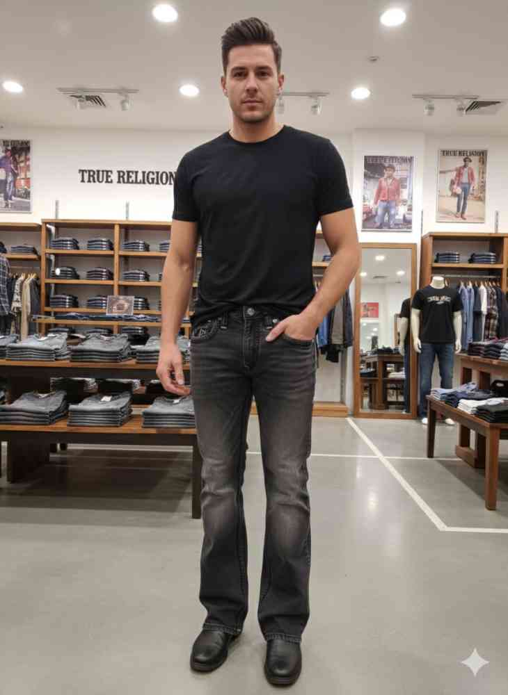 True Religion Black Premium Quality Denim Jeans-thumb-2
