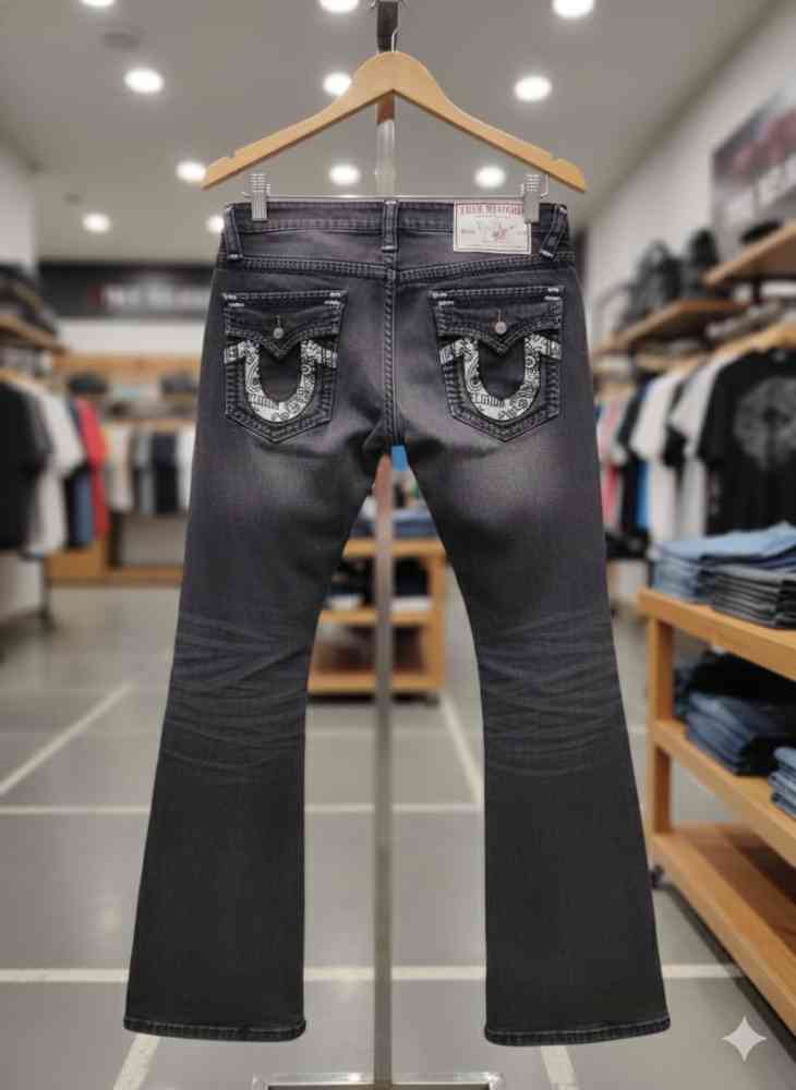 True Religion Black Premium Quality Denim Jeans-thumb-1