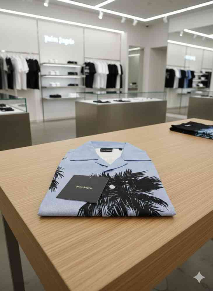 Palm Angel Printed Premium Quality Short Sleeve Shirt-thumb-3
